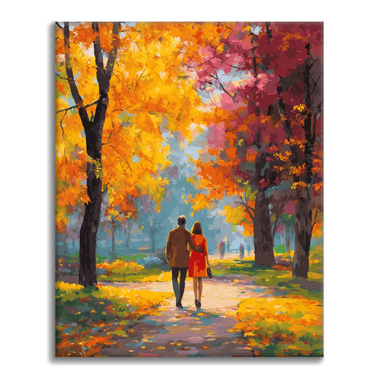 Romantica giornata autunnale - Dipingere con i Numeri