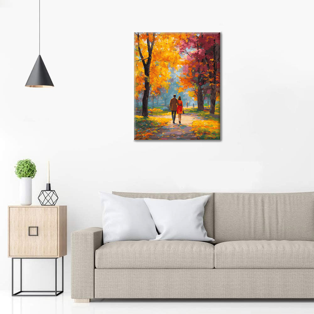 Romantica giornata autunnale - Dipingere con i Numeri