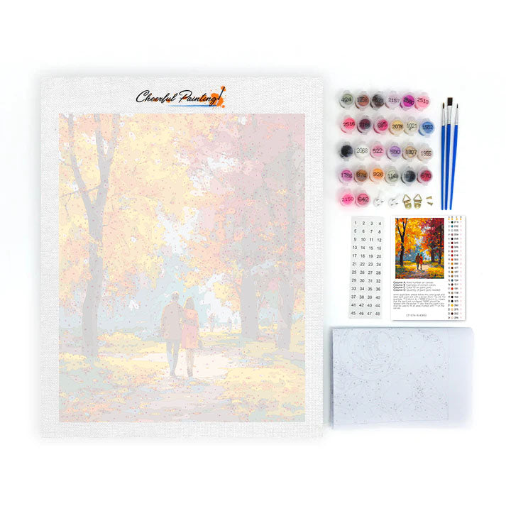 Romantica giornata autunnale - Dipingere con i Numeri