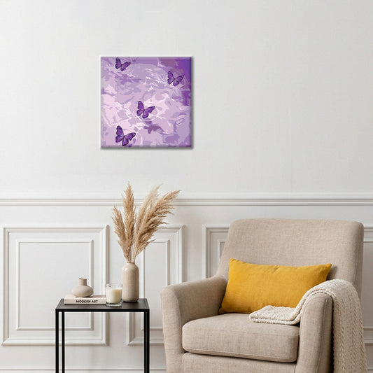 Paesaggio onirico viola - Mini Pittura per numeri