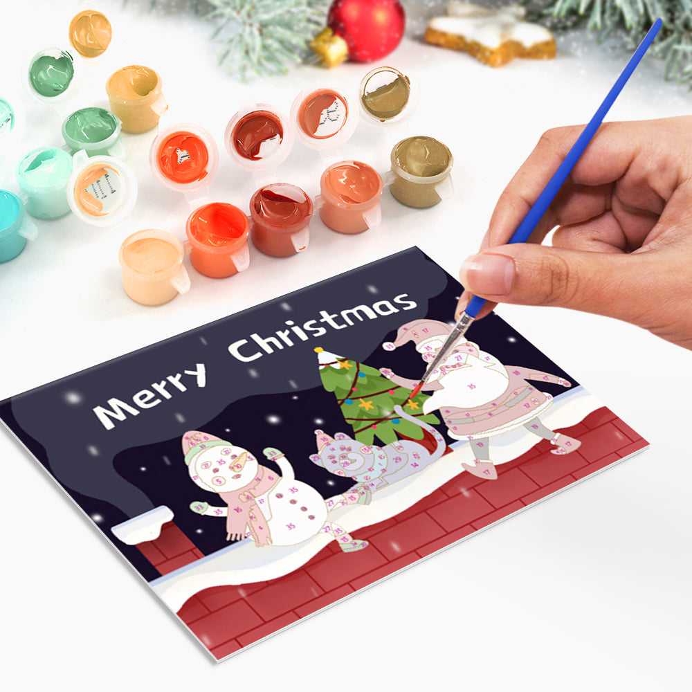 Biglietto di Natale V - Dipingere con i Numeri