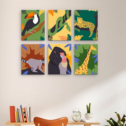 Animali della giungla tropicale