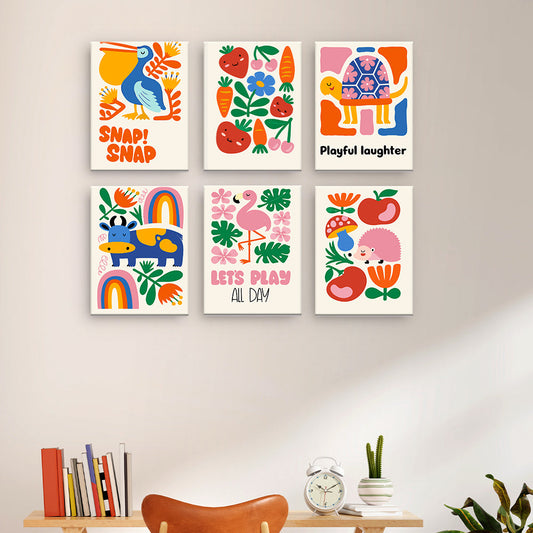 Animali e fiori giocosi