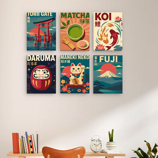 Poster con simboli giapponesi