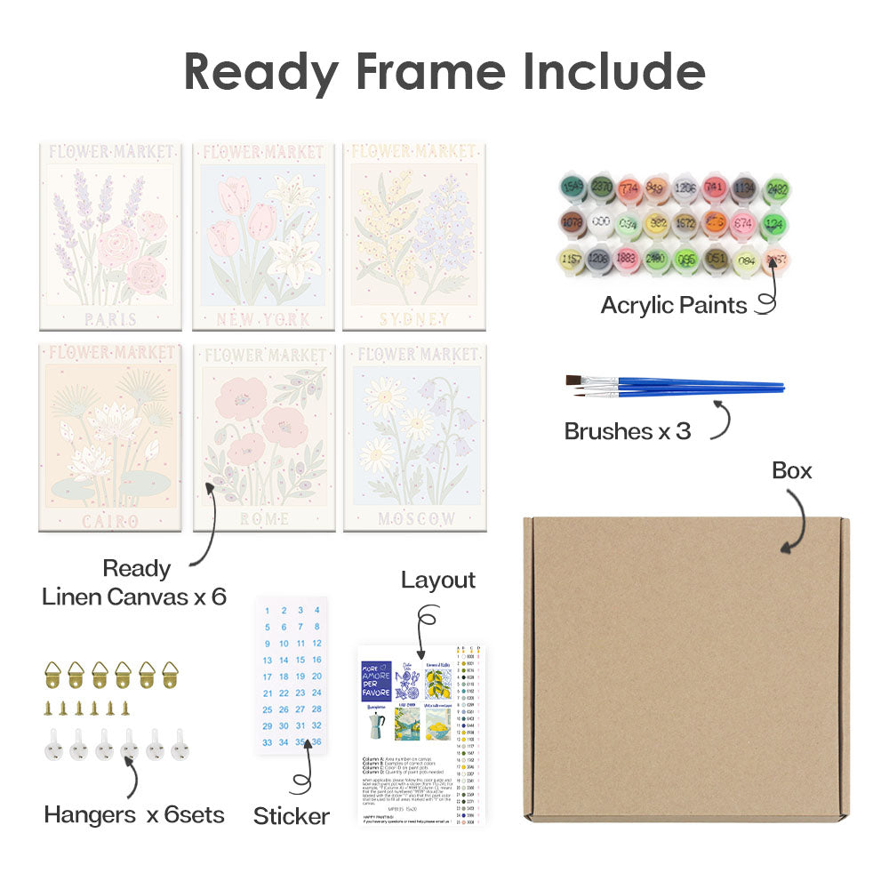 Mercati dei fiori del mondo - Dipingere con i Numeri