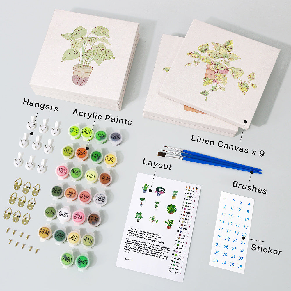 Piante verdi - Dipingere con i Numeri