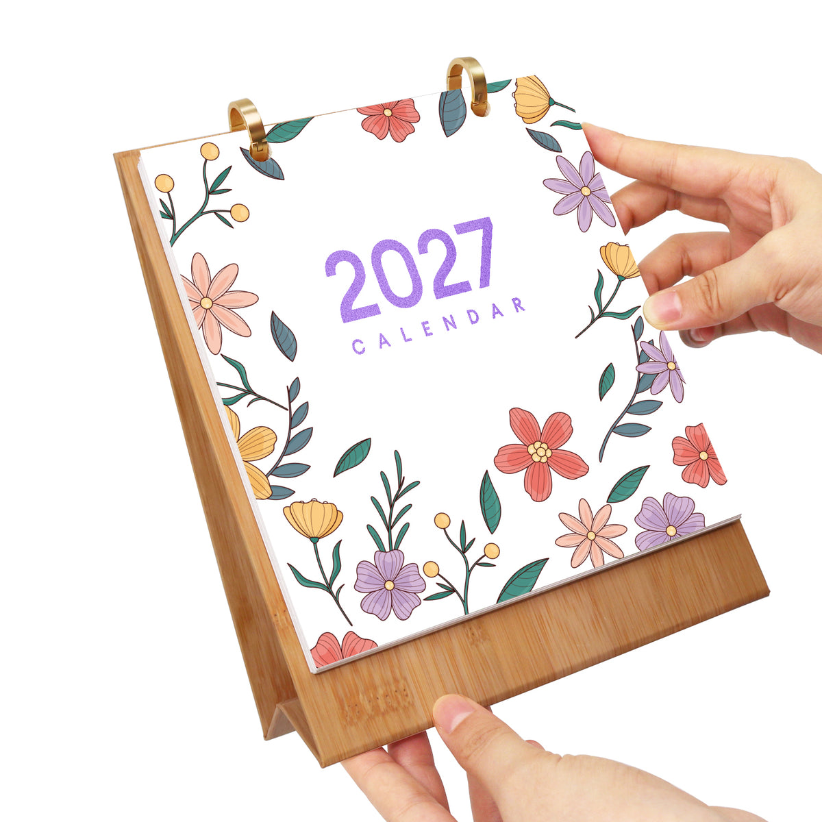 Edizione Fiori - Calendario da Scrivania 2027 da Dipingere con i Numeri