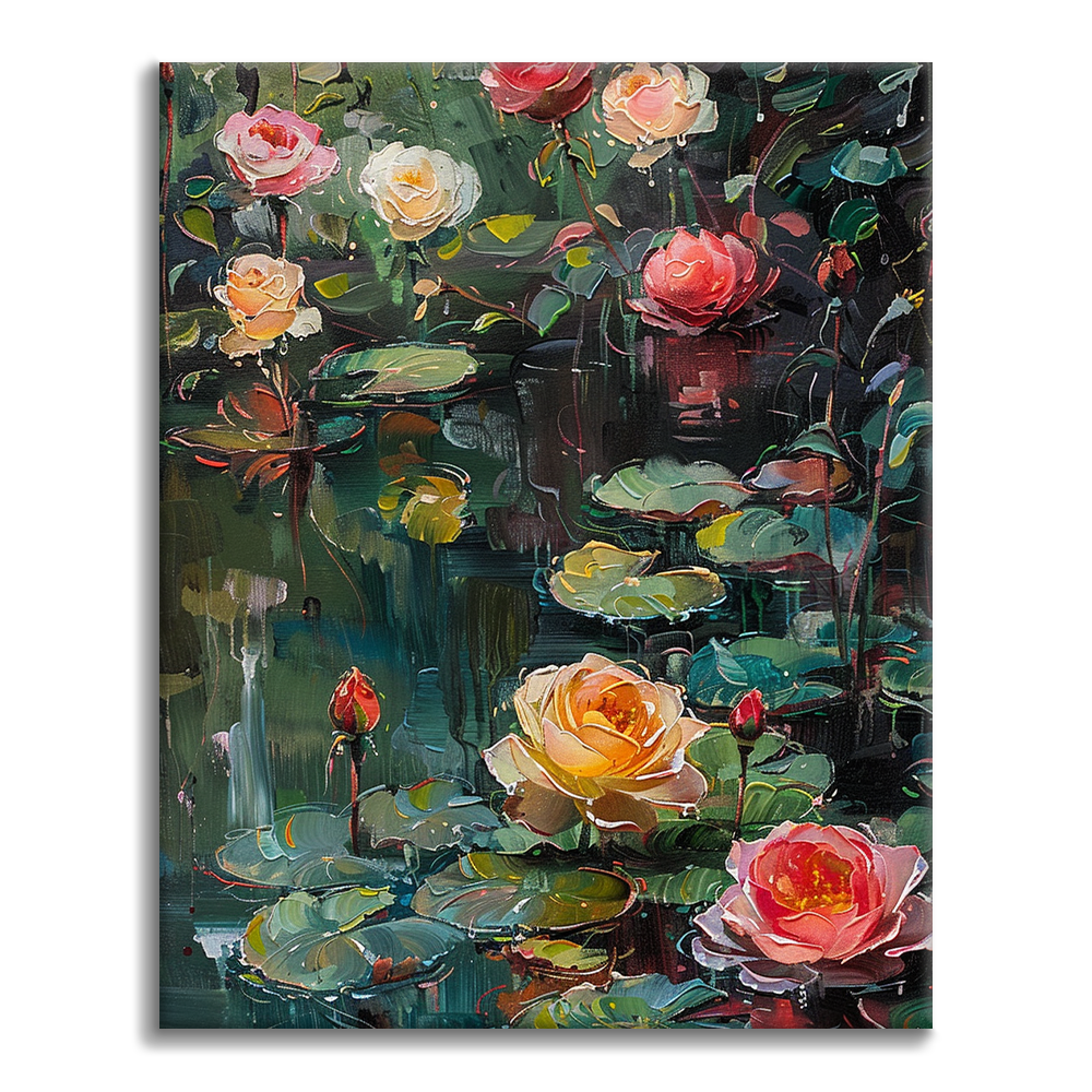 Rose e ninfee - Dipingere con i Numeri