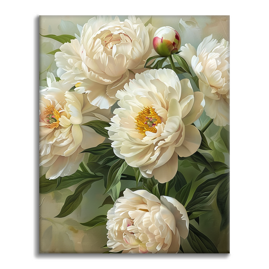 Peonie bianche - Dipingere con i Numeri