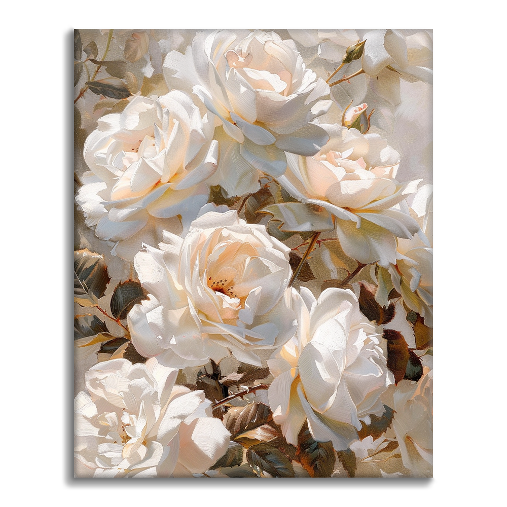 Rosa bianca - Dipingere con i Numeri