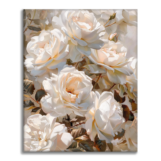 Rosa bianca - Dipingere con i Numeri