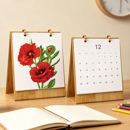 Edizione Fiori - Calendario da Scrivania 2027 da Dipingere con i Numeri