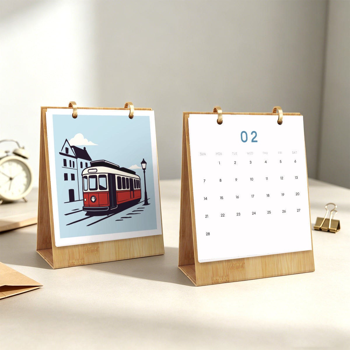 Edizione Viaggio Vintage - Calendario da Scrivania 2027 da Dipingere con i Numeri