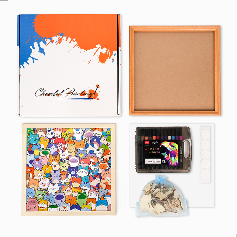 Piccolo Drago - Puzzle in legno da colorare