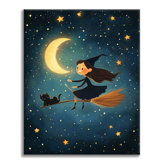 La strega al chiaro di luna - Dipingere con i Numeri