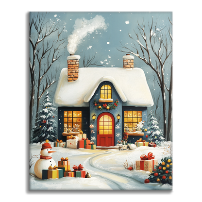 Casa di Natale - Dipingere con i Numeri