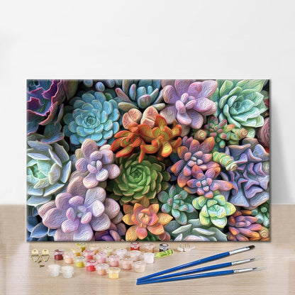 Piante succulente - Dipingere con i Numeri
