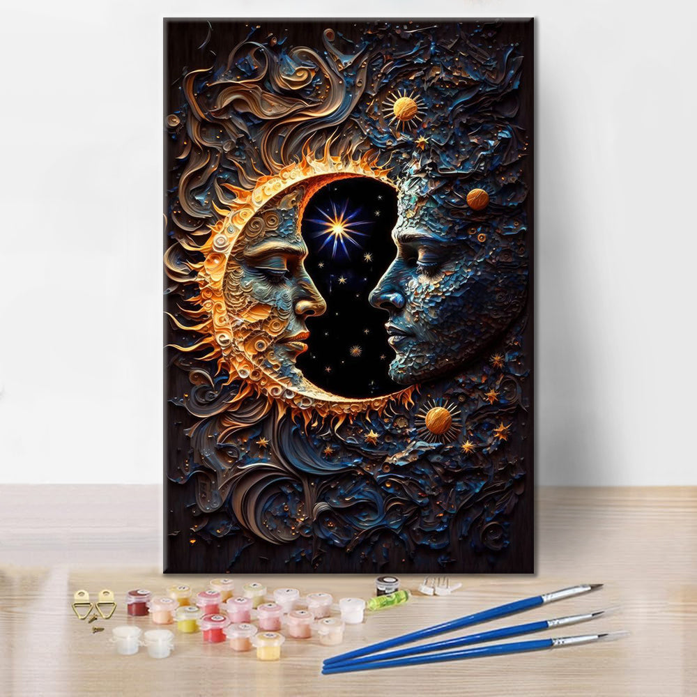 Armonia Cosmica: Sole e Luna - Dipingere con i Numeri