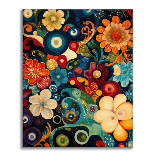 Fiori astratti - Dipingere con i Numeri