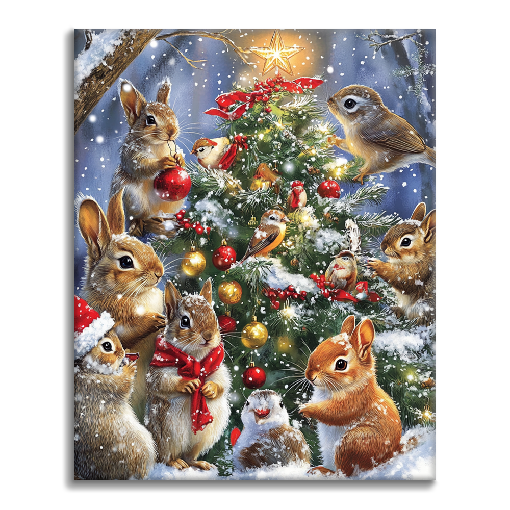 Natale e animali - Dipingere con i Numeri