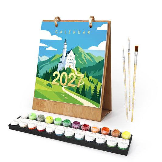 Edizione Botanica - Calendario da Scrivania 2027 da Dipingere con i Numeri
