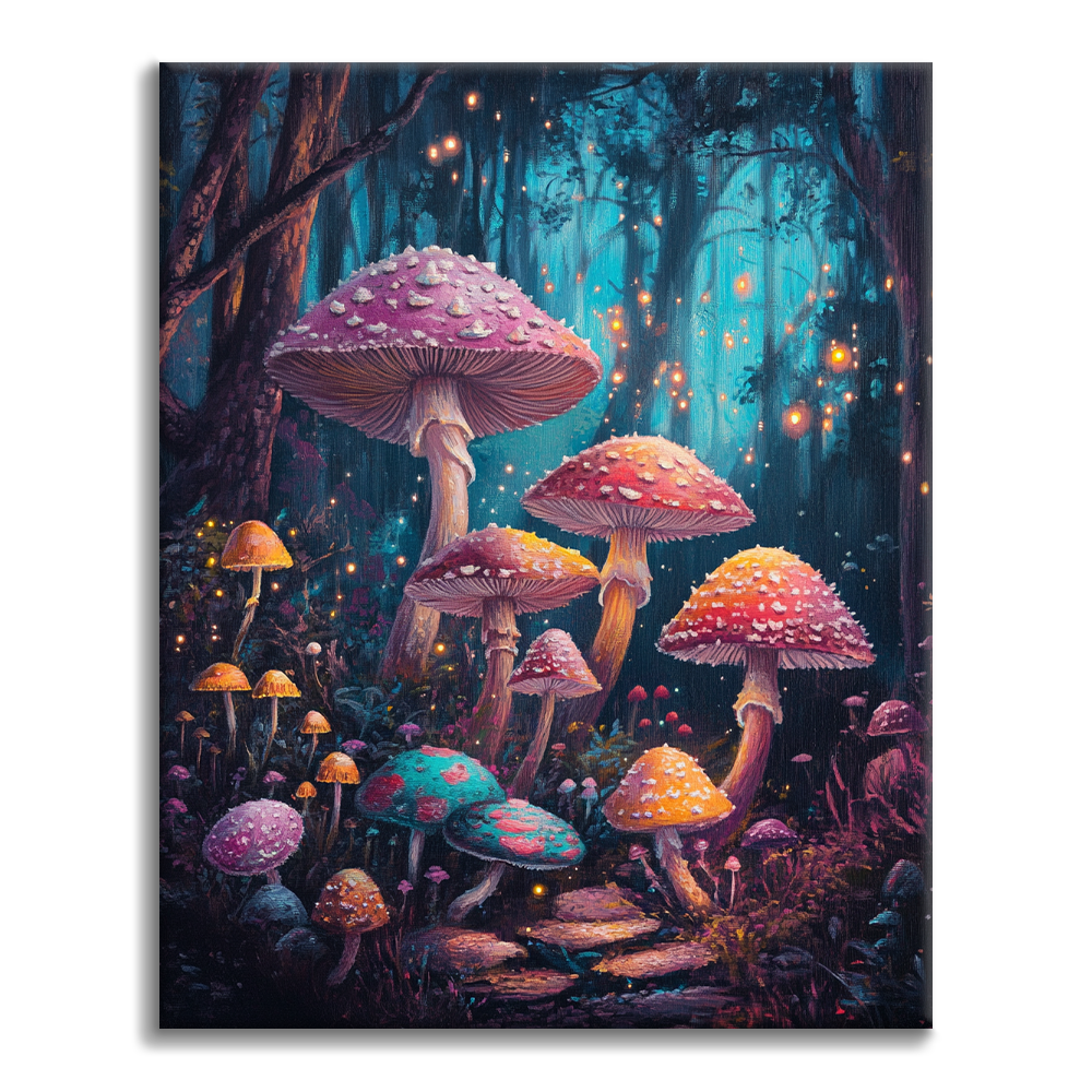 Bosco di funghi incantato - Dipingere con i Numeri