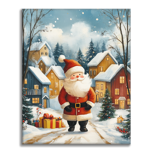 Babbo Natale nel paese delle meraviglie invernale - Dipingere con i Numeri