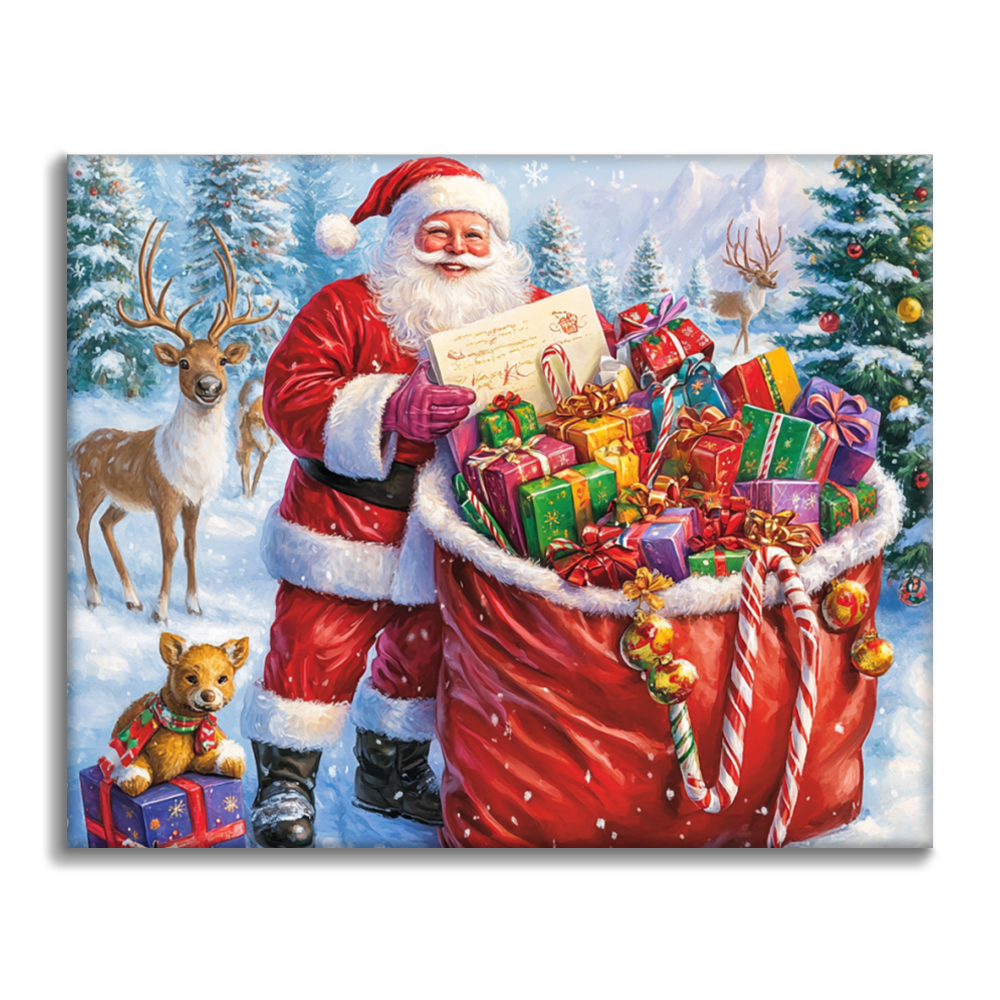Sacchetto regalo di Babbo Natale - Dipingere con i Numeri