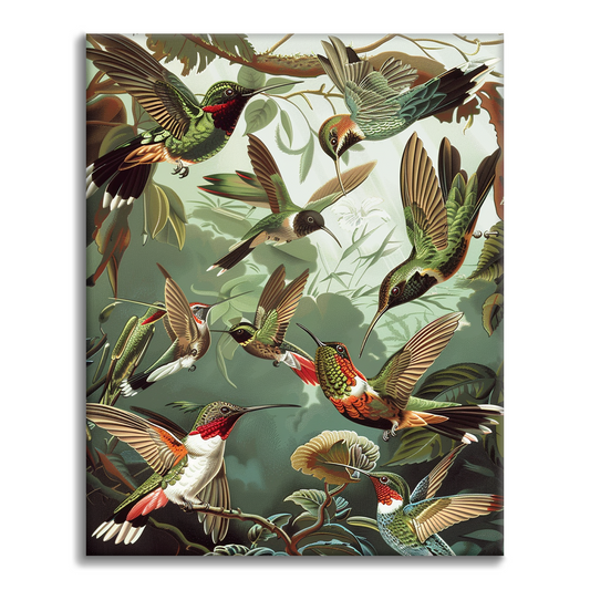 Colibrì Trochilidae - Dipingere con i Numeri