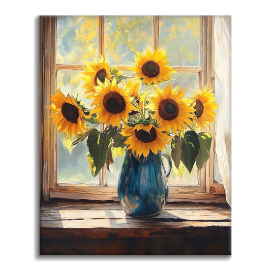 Girasoli alla Finestra - Dipingere con i Numeri