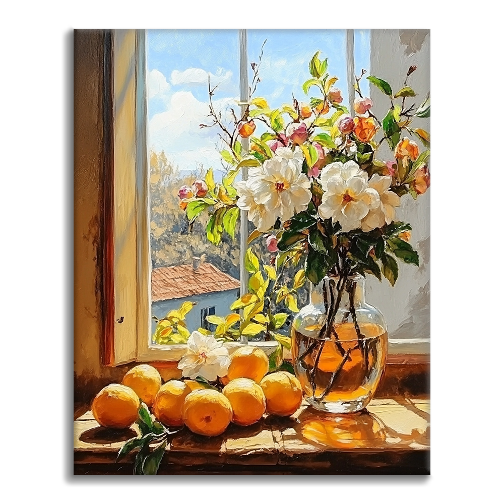 Frutta e fiori alla finestra - Dipingere con i Numeri