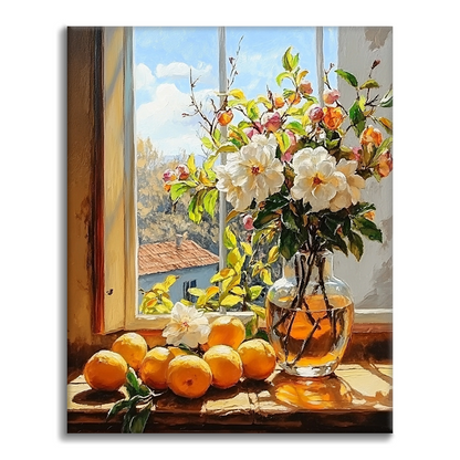 Frutta e fiori alla finestra - Dipingere con i Numeri