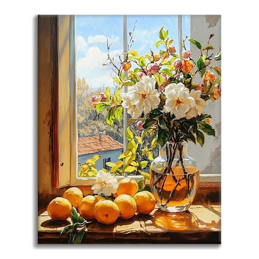 Frutta e fiori alla finestra - Dipingere con i Numeri