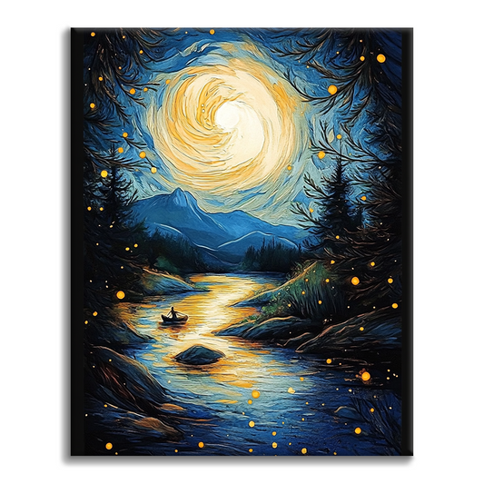 Stella e chiaro di luna - Dipingere con i Numeri