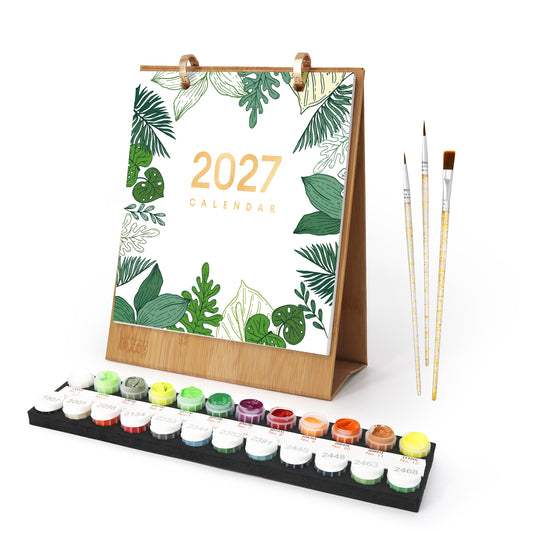 Edizione Botanica - Calendario da Scrivania 2027 da Dipingere con i Numeri