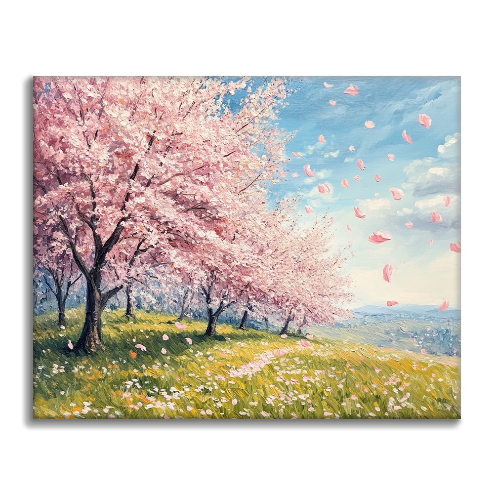 Campi di ciliegi in fiore - Dipingere con i Numeri