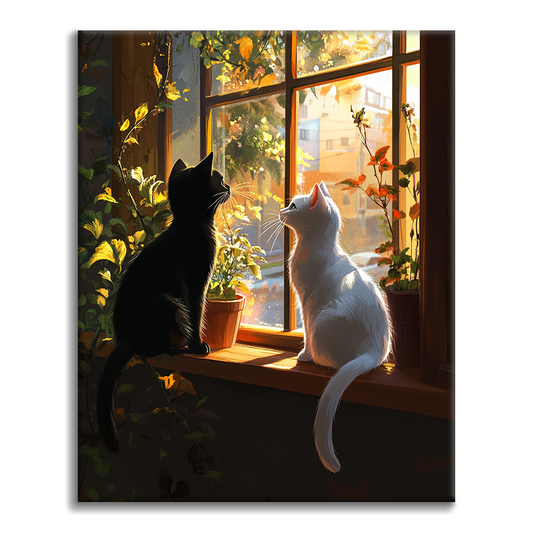 Gatto alla finestra - Dipingere con i Numeri