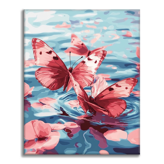 Farfalla rosa - Dipingere con i Numeri