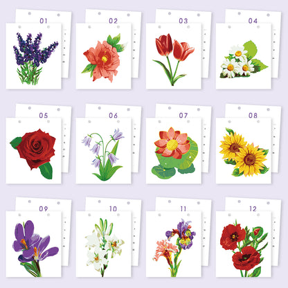 Edizione Fiori - Calendario da Scrivania 2027 da Dipingere con i Numeri