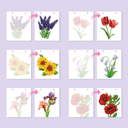 Edizione Fiori - Calendario da Scrivania 2027 da Dipingere con i Numeri