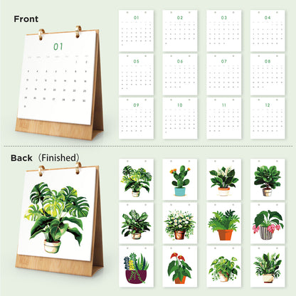 Edizione Botanica - Calendario da Scrivania 2027 da Dipingere con i Numeri