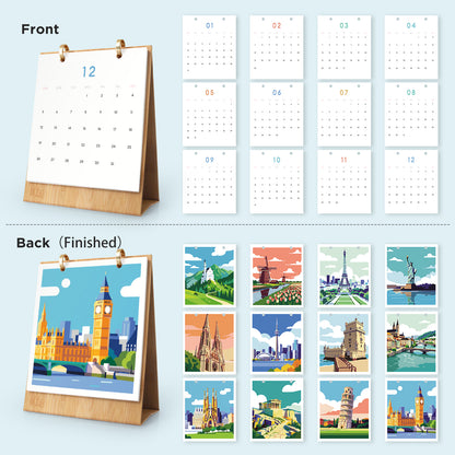Edizione Botanica - Calendario da Scrivania 2027 da Dipingere con i Numeri