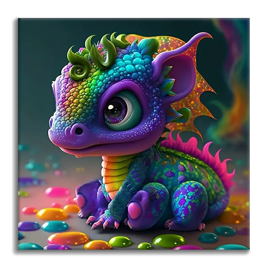 Piccolo drago carino - Dipingere con i Numeri