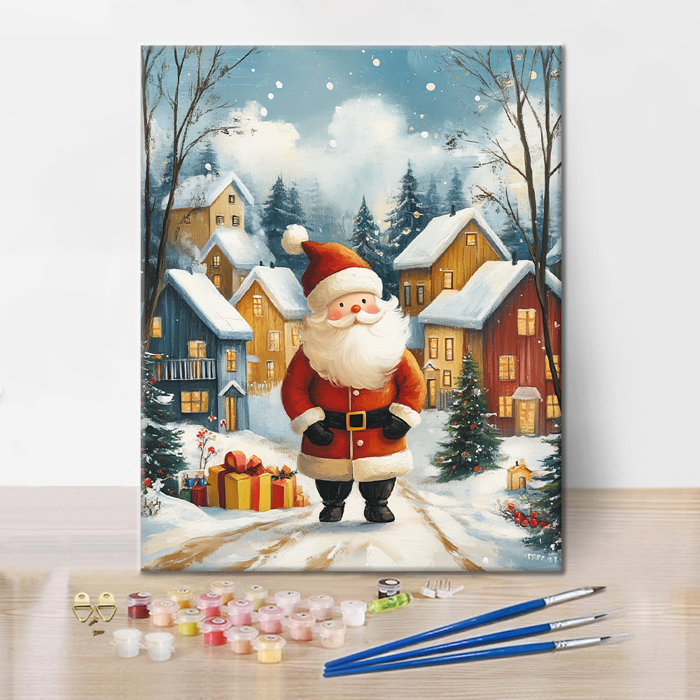 Babbo Natale nel paese delle meraviglie invernale - Dipingere con i Numeri