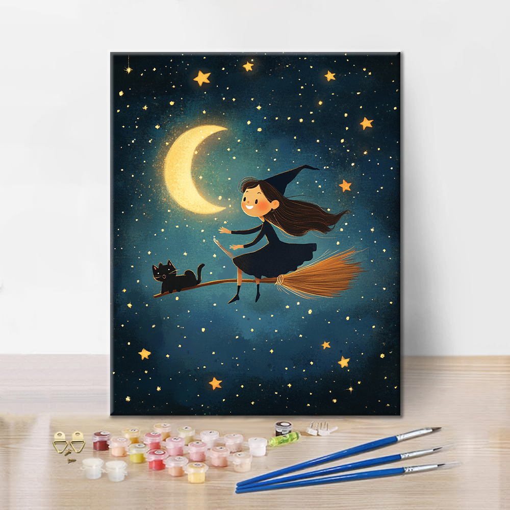 La strega al chiaro di luna - Dipingere con i Numeri
