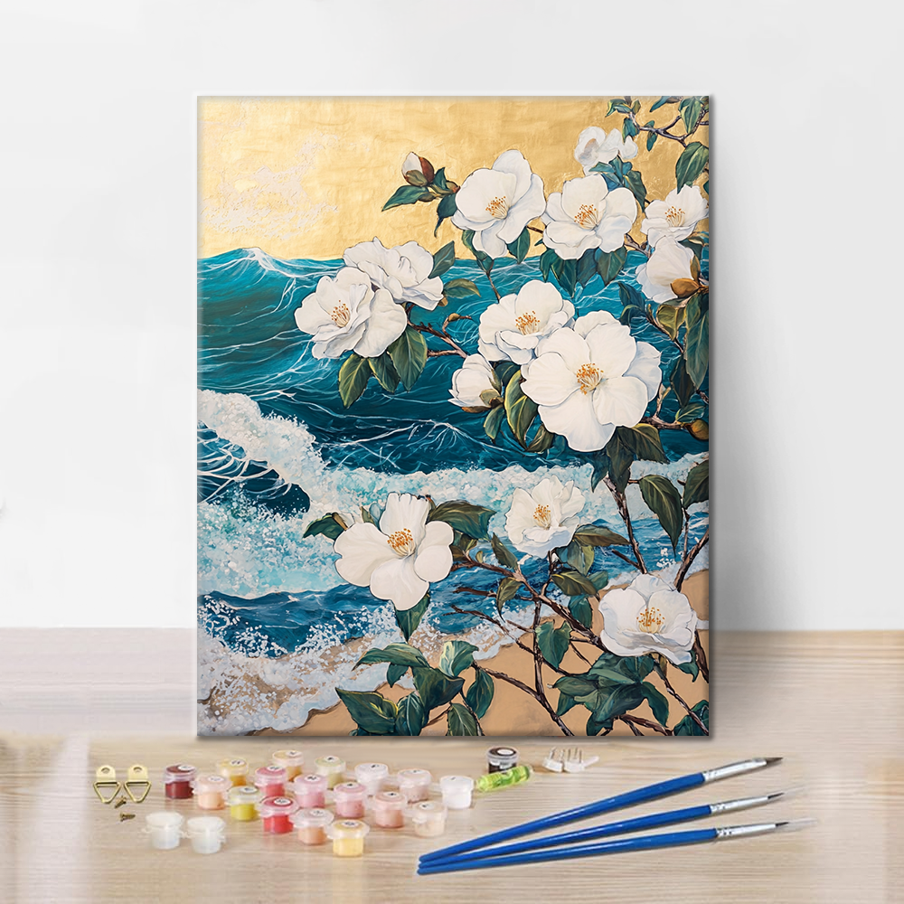 Peonie in riva al mare - Dipingere con i Numeri