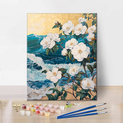 Peonie in riva al mare - Dipingere con i Numeri