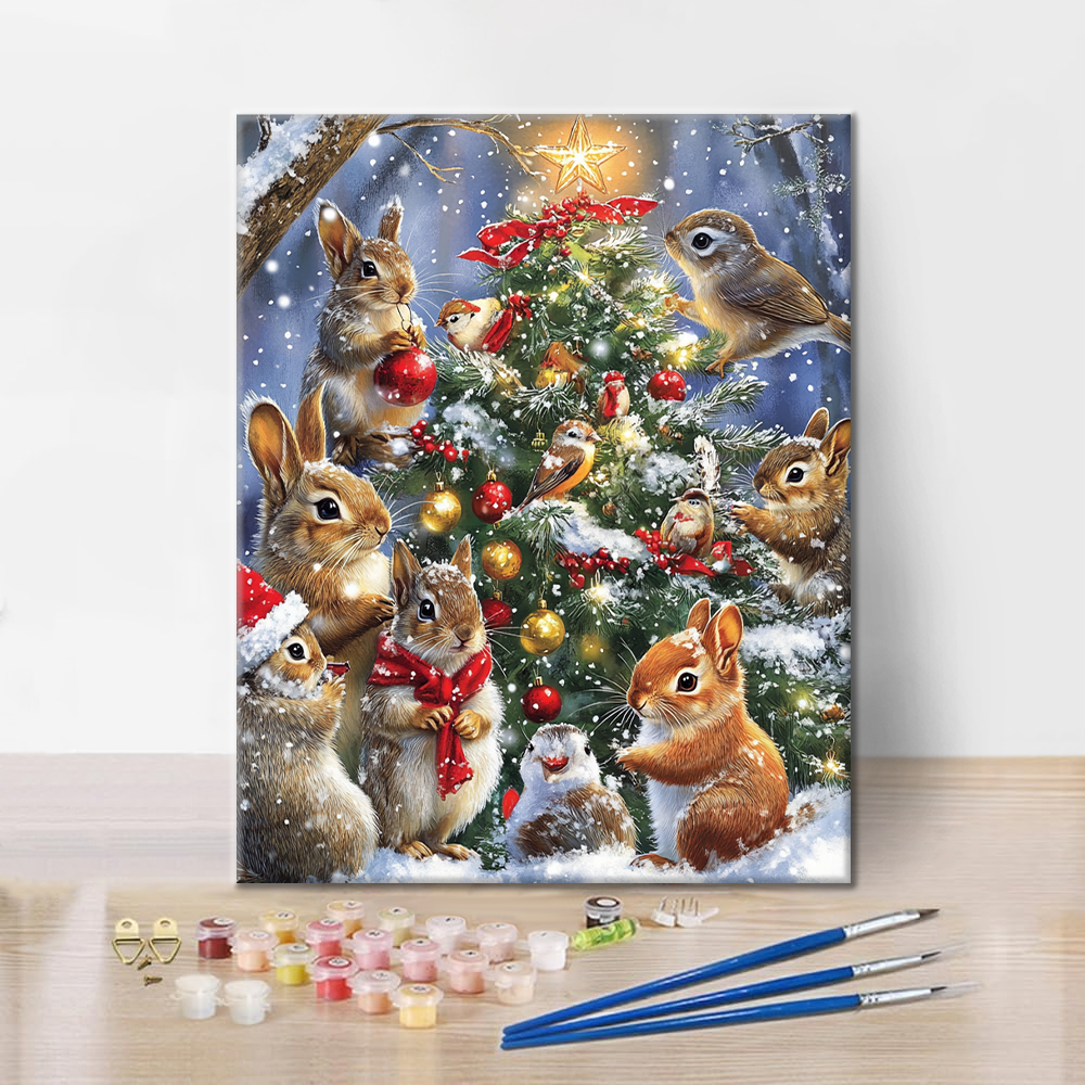 Natale e animali - Dipingere con i Numeri