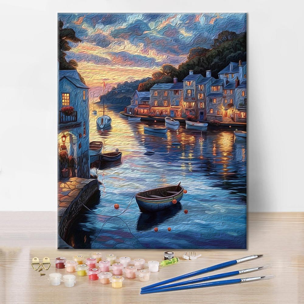 Città al Tramonto - Dipingere con i Numeri