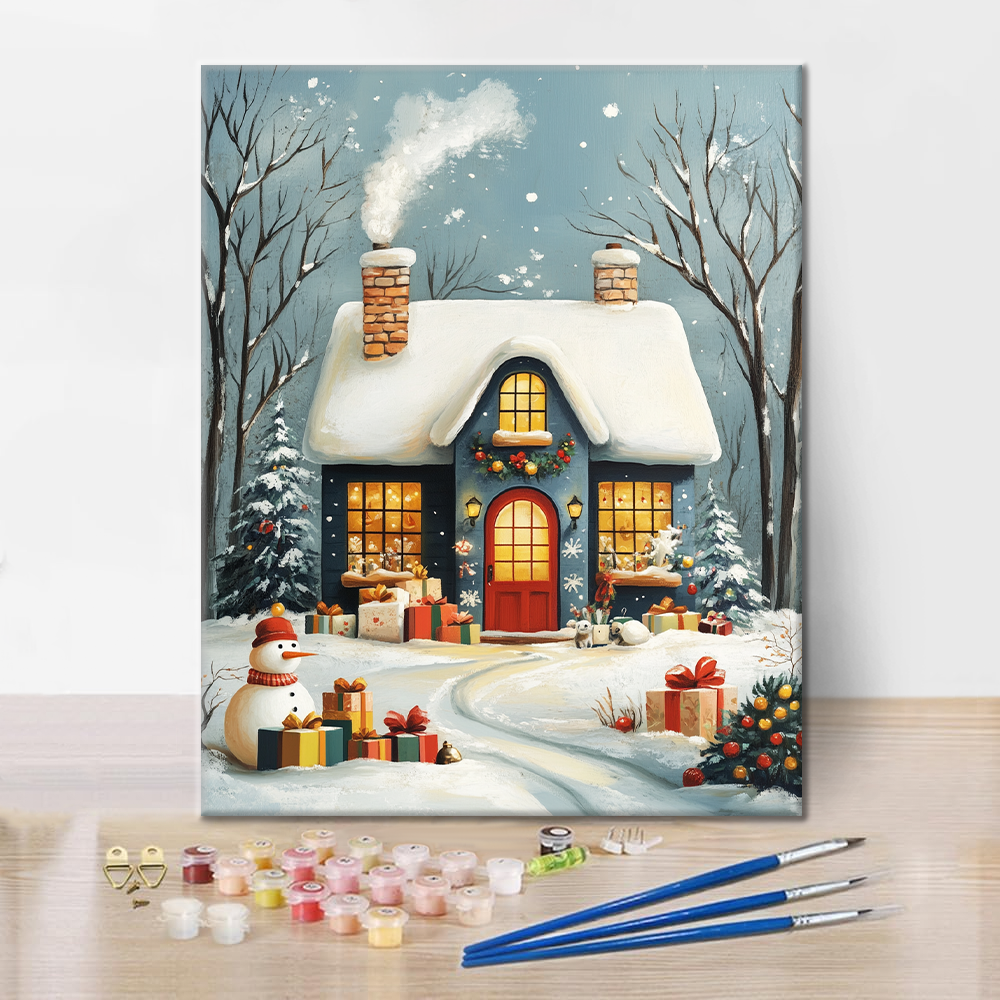 Casa di Natale - Dipingere con i Numeri